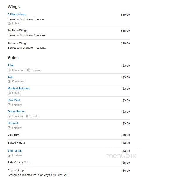 Moya's American Kitchen - Louisville, KY menu_pic