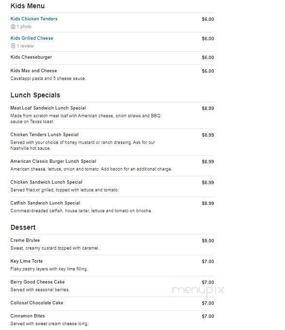 Moya's American Kitchen - Louisville, KY menu_pic