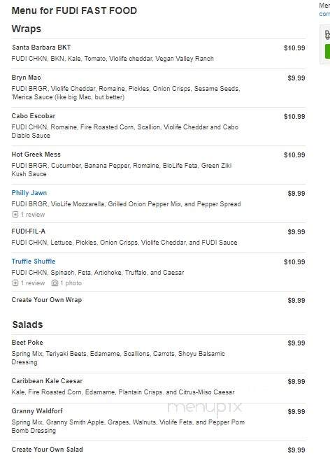 Fudi Fast Food - Horsham, PA menu_pic