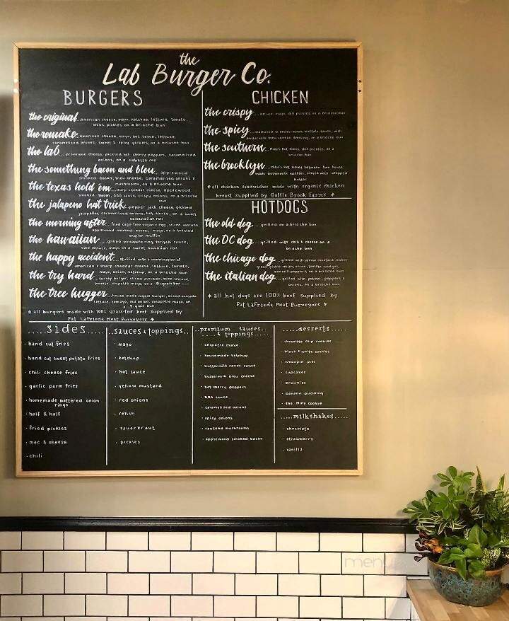 The Lab Burger Co. - Oradell, NJ menu_pic