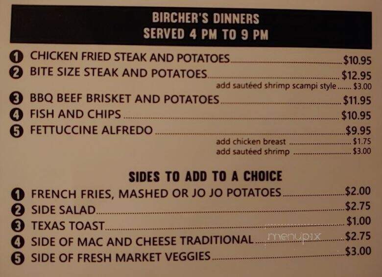 Bircher's Grill - Lewiston, ID menu_pic