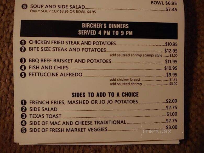 Bircher's Grill - Lewiston, ID menu_pic