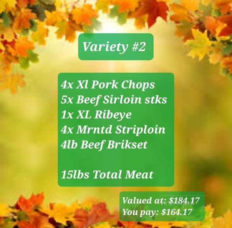Messinger Meats - Red Deer, AB menu_pic