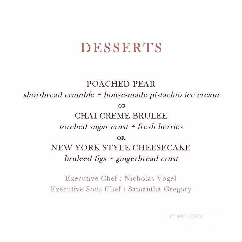 The Restaurant at Baron's Cove - Sag Harbor, NY menu_pic
