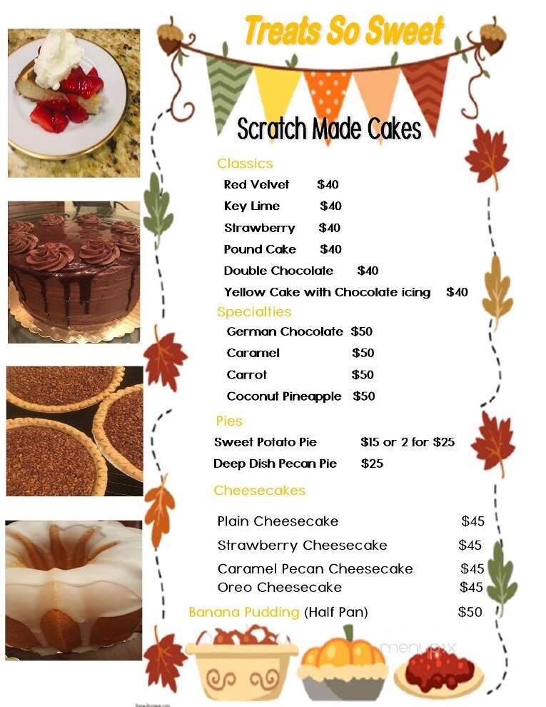 Treats So Sweet - Birmingham, AL menu_pic
