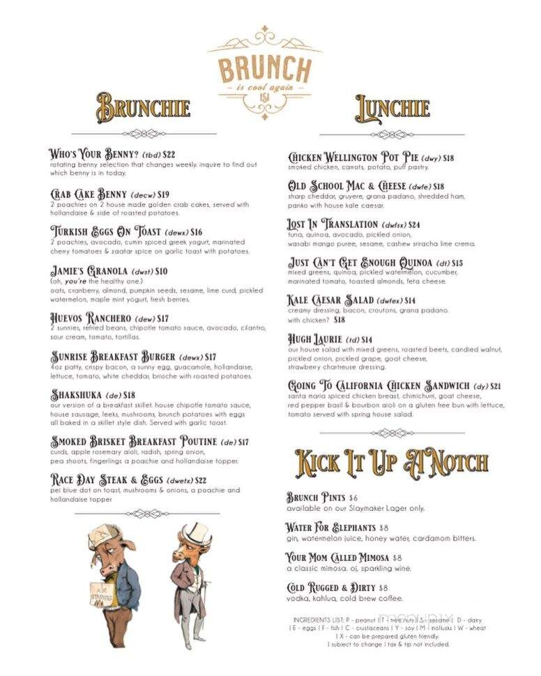 Slaymaker & Nichols - Charlottetown, PE menu_pic