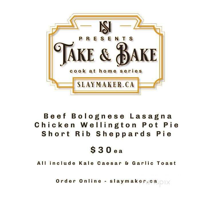 Slaymaker & Nichols - Charlottetown, PE menu_pic