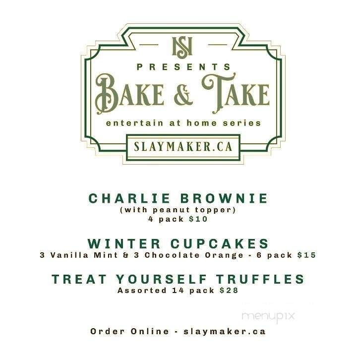 Slaymaker & Nichols - Charlottetown, PE menu_pic