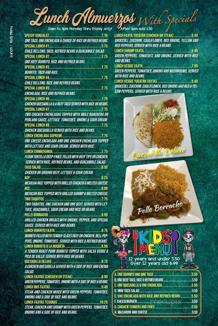 Las Penas Mexican Grill 2 - Mogadore, OH menu_pic