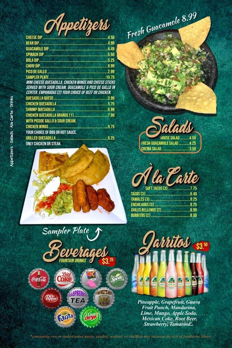 Las Penas Mexican Grill 2 - Mogadore, OH menu_pic