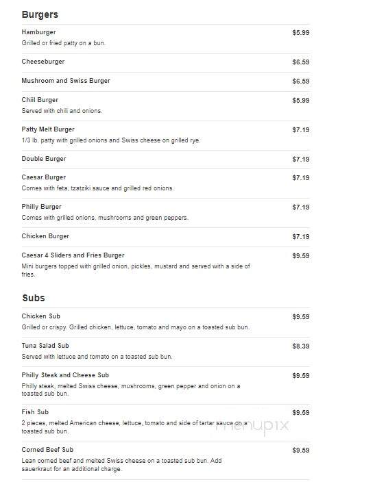 Caesars Coney n Grill - Southgate, MI menu_pic