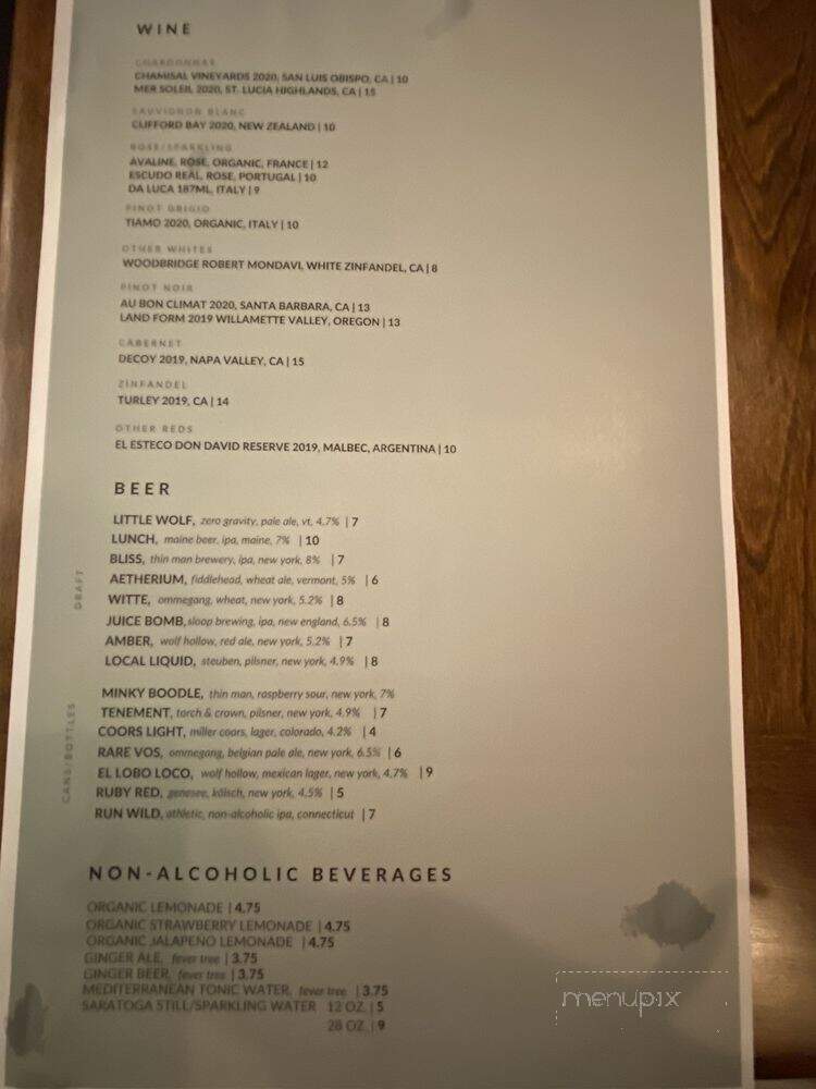 Josie's Table - Albany, NY menu_pic