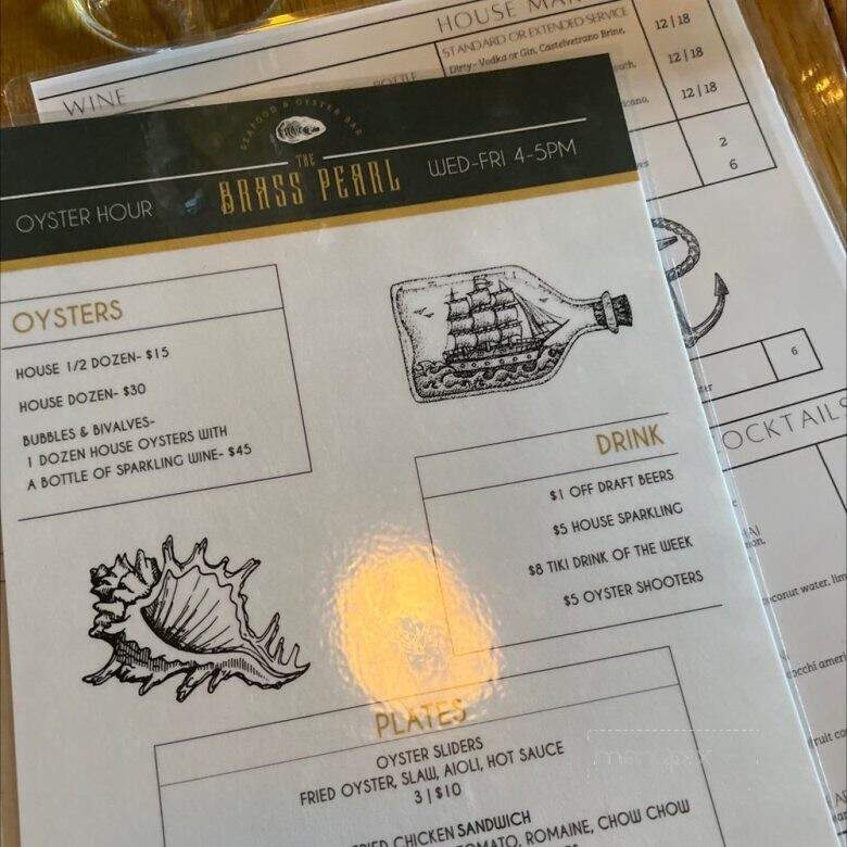 The Brass Pearl - Knoxville, TN menu_pic