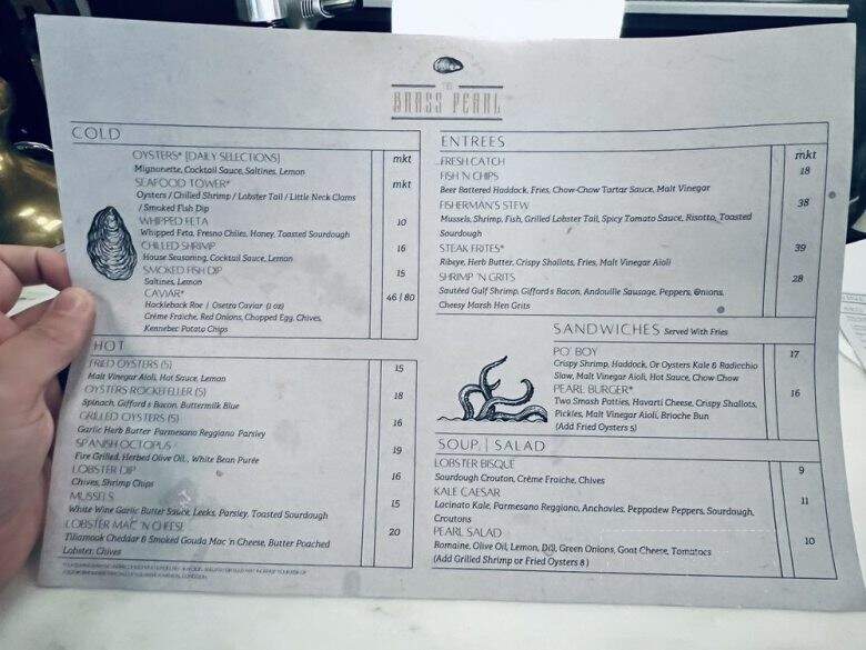 The Brass Pearl - Knoxville, TN menu_pic