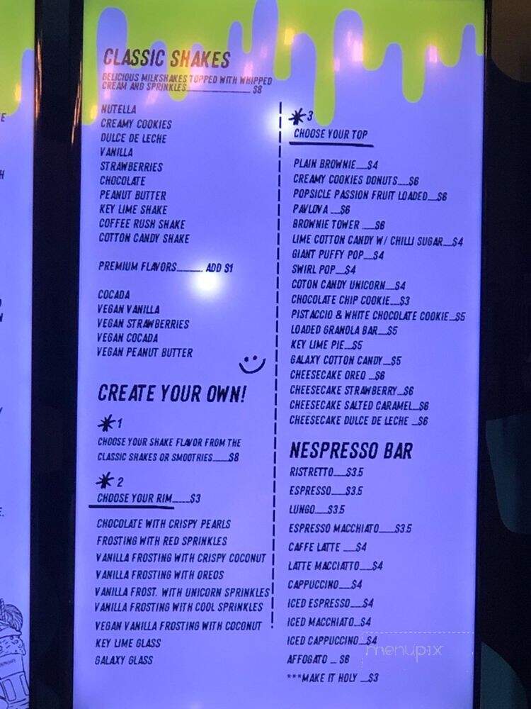 Holyshakes - Boca Raton, FL menu_pic