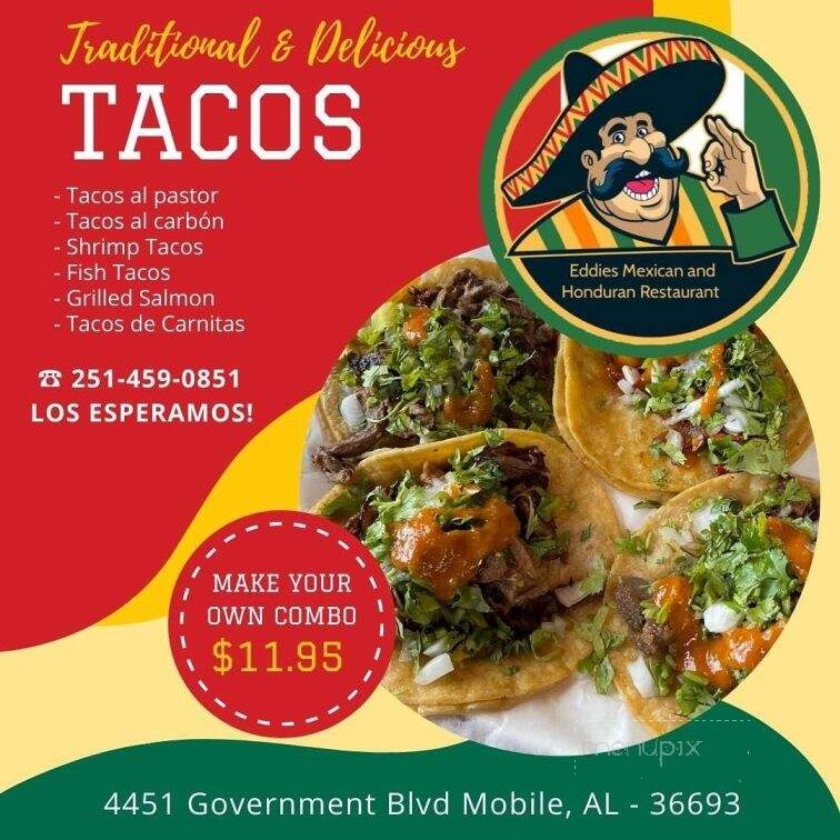 Eddies Mexican and Honduran Restaurant - Mobile, AL menu_pic