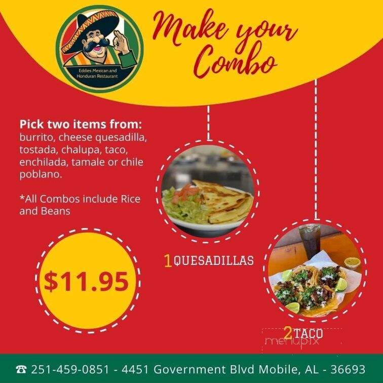 Eddies Mexican and Honduran Restaurant - Mobile, AL menu_pic