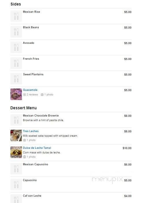 XO Taco & Bar - Dumont, NJ menu_pic