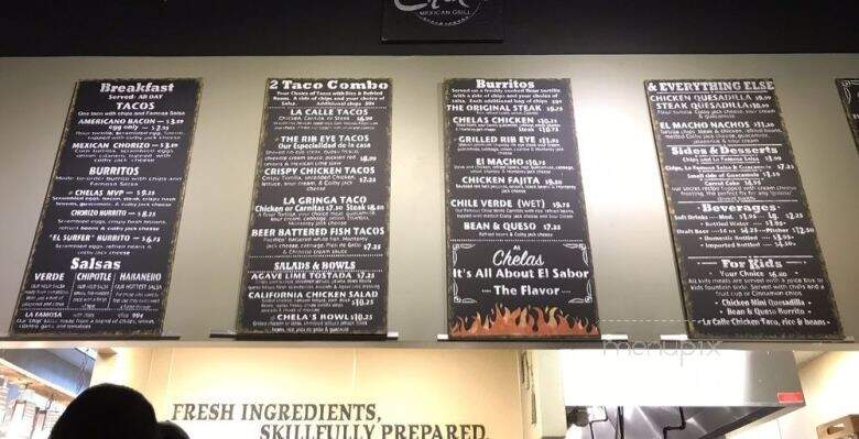 Chelas Mexican Grill - Laguna Niguel, CA menu_pic