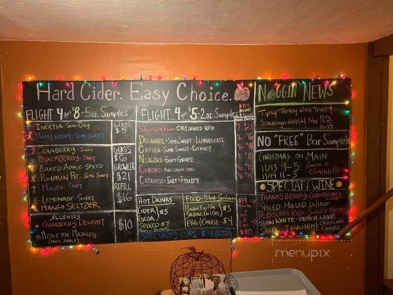 Knockin Noggin Cidery & Winery - Volant, PA menu_pic
