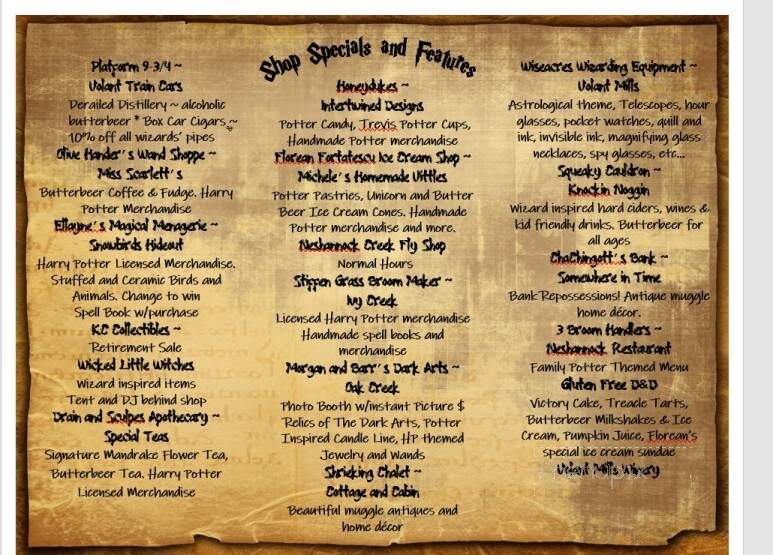 Knockin Noggin Cidery & Winery - Volant, PA menu_pic