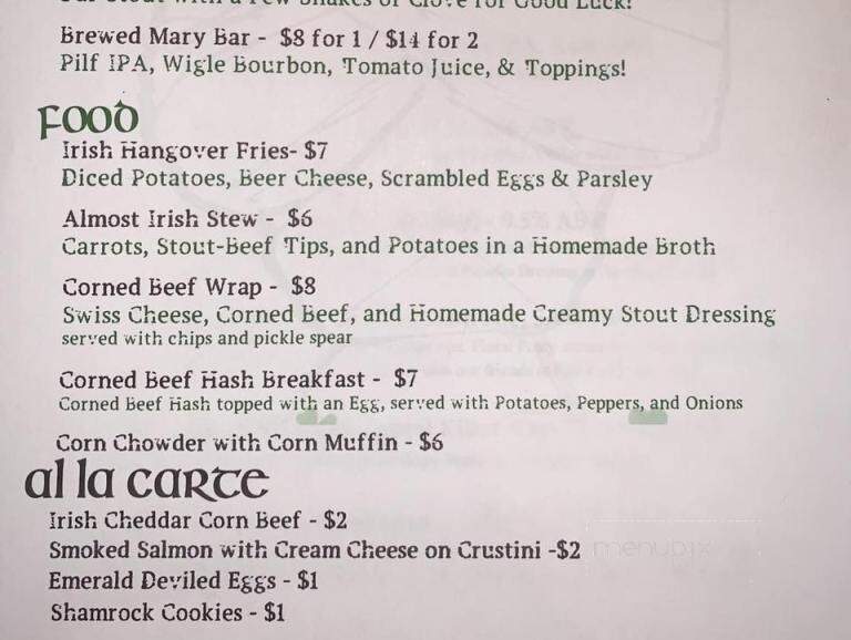 Knockin Noggin Cidery & Winery - Volant, PA menu_pic