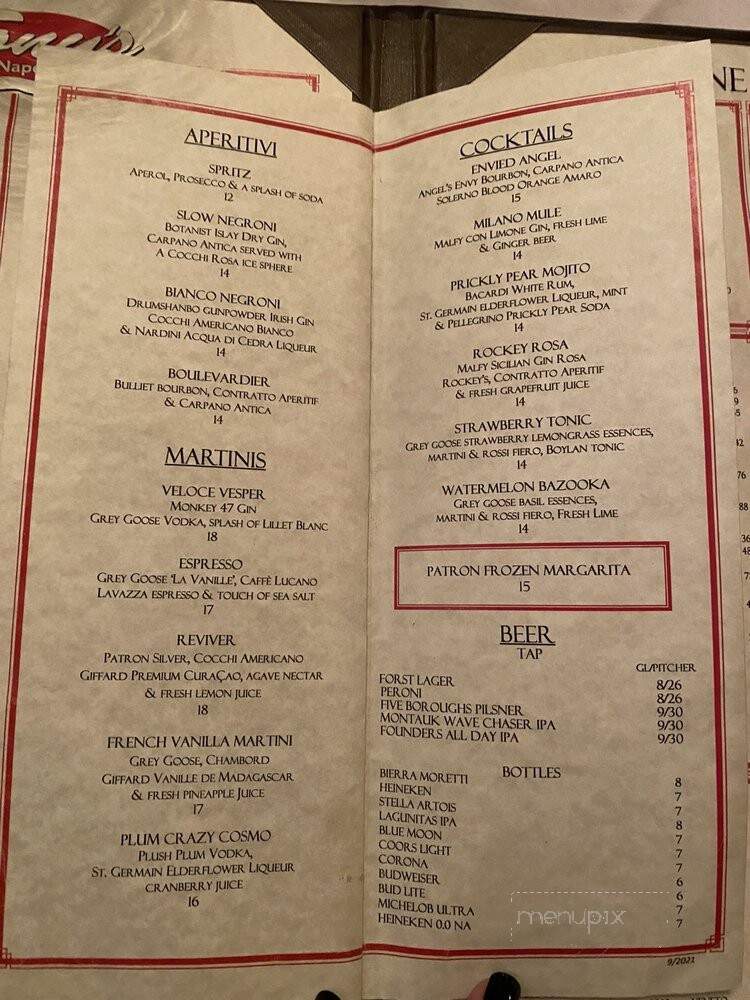 Tony's Di Napoli - New York, NY menu_pic