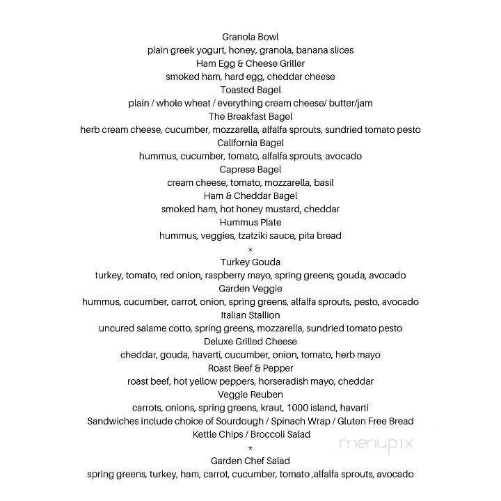the Union Coffee House - Buchanan, MI menu_pic