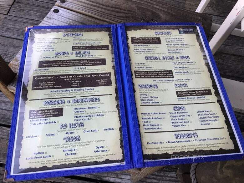 The Old Fish House Bar and Grill - Grant, FL menu_pic