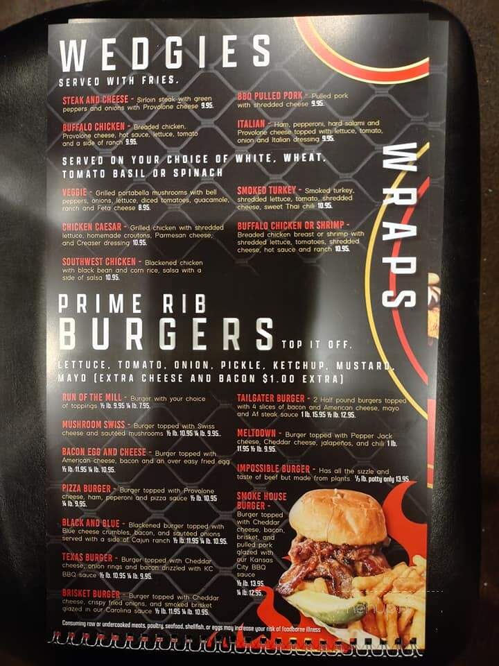 Tailgatez - Somerset, PA menu_pic