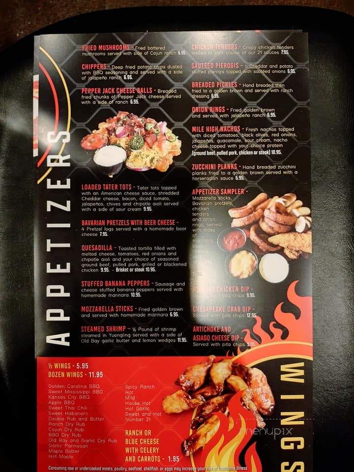 Tailgatez - Somerset, PA menu_pic