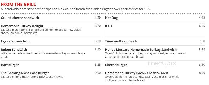 Looking Glass Cafe - Wrentham, MA menu_pic
