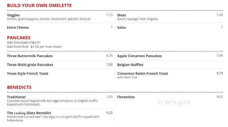 Looking Glass Cafe - Wrentham, MA menu_pic