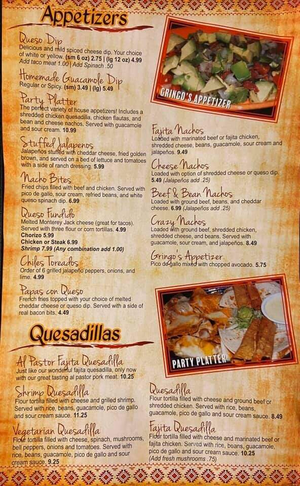 Papa Mexican Cafe - Mena, AR menu_pic