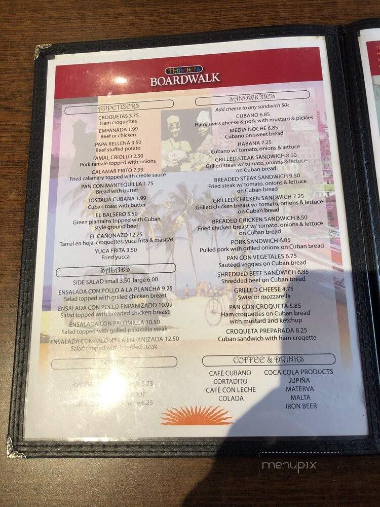 Habana's Boardwalk - Tallahassee, FL menu_pic