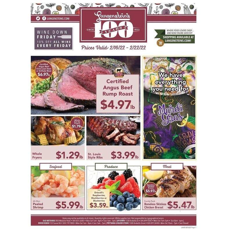 Langenstein's - Metairie, LA menu_pic