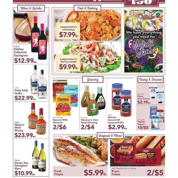 Langenstein's - Metairie, LA menu_pic