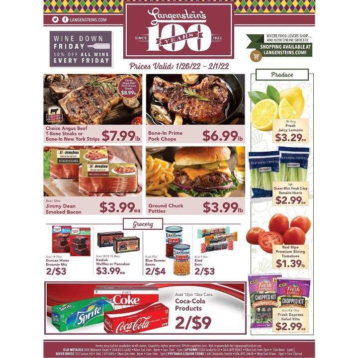 Langenstein's - Metairie, LA menu_pic