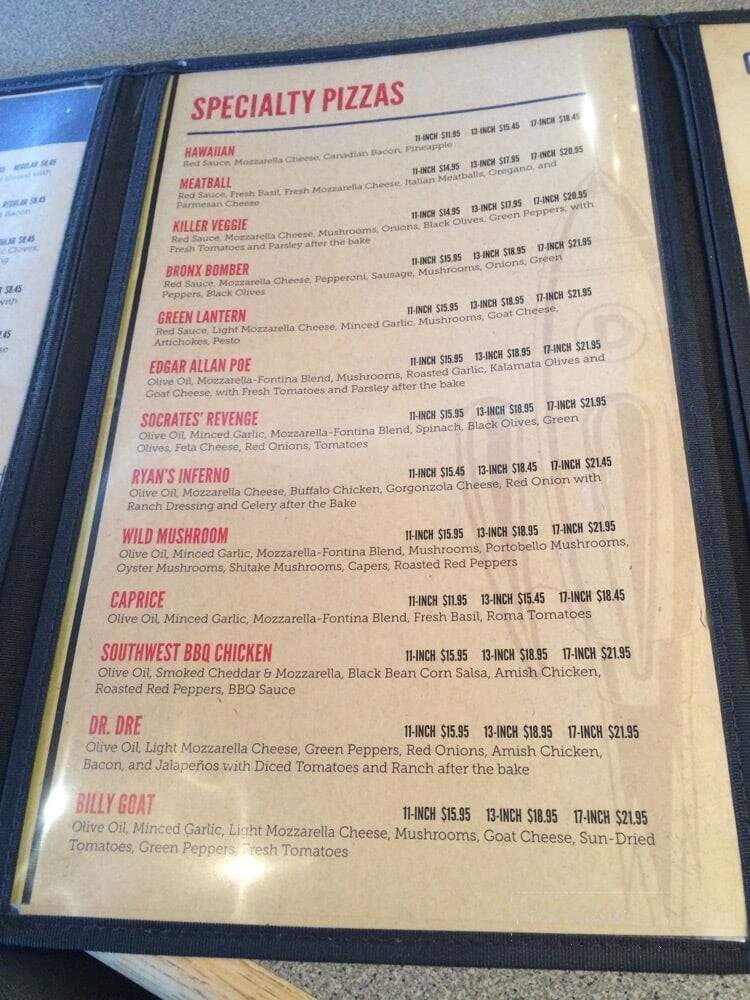 Dewey's Pizza - Crestview Hills, KY menu_pic