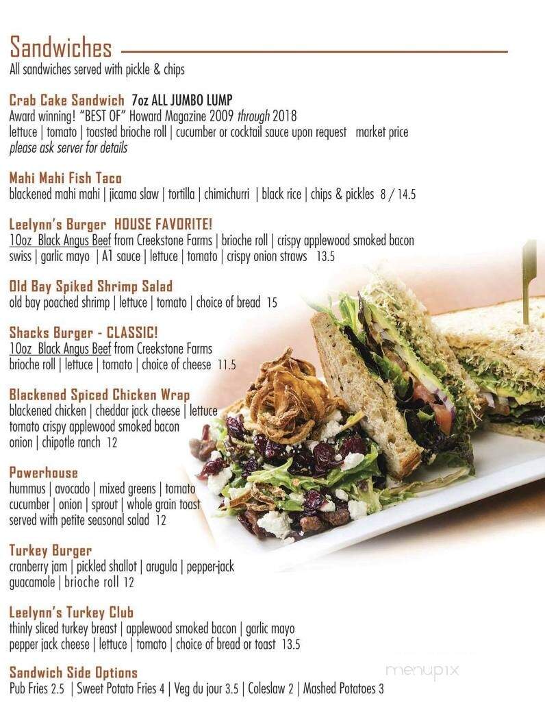 Lee Lynn's - Ellicott City, MD menu_pic