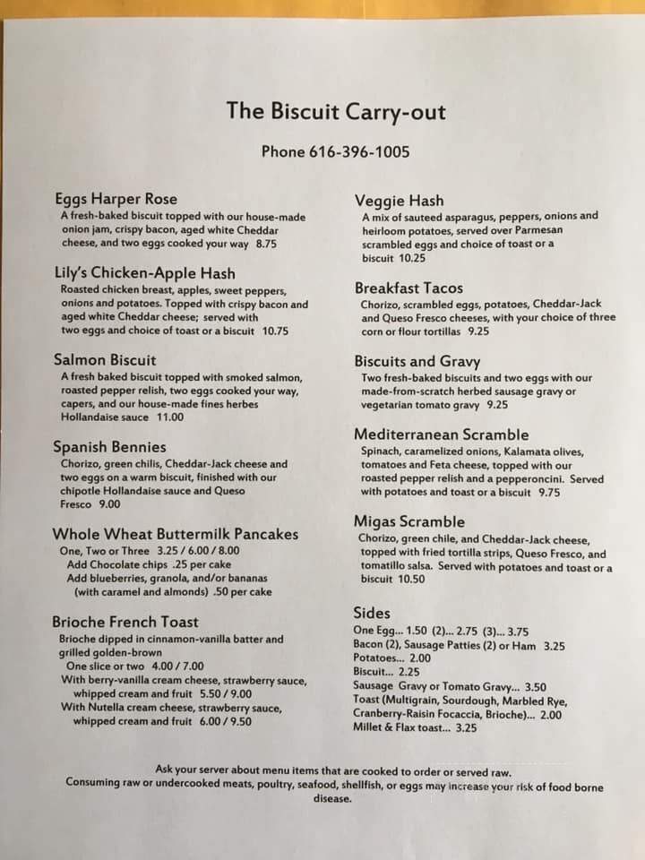 The Biscuit - Holland, MI menu_pic