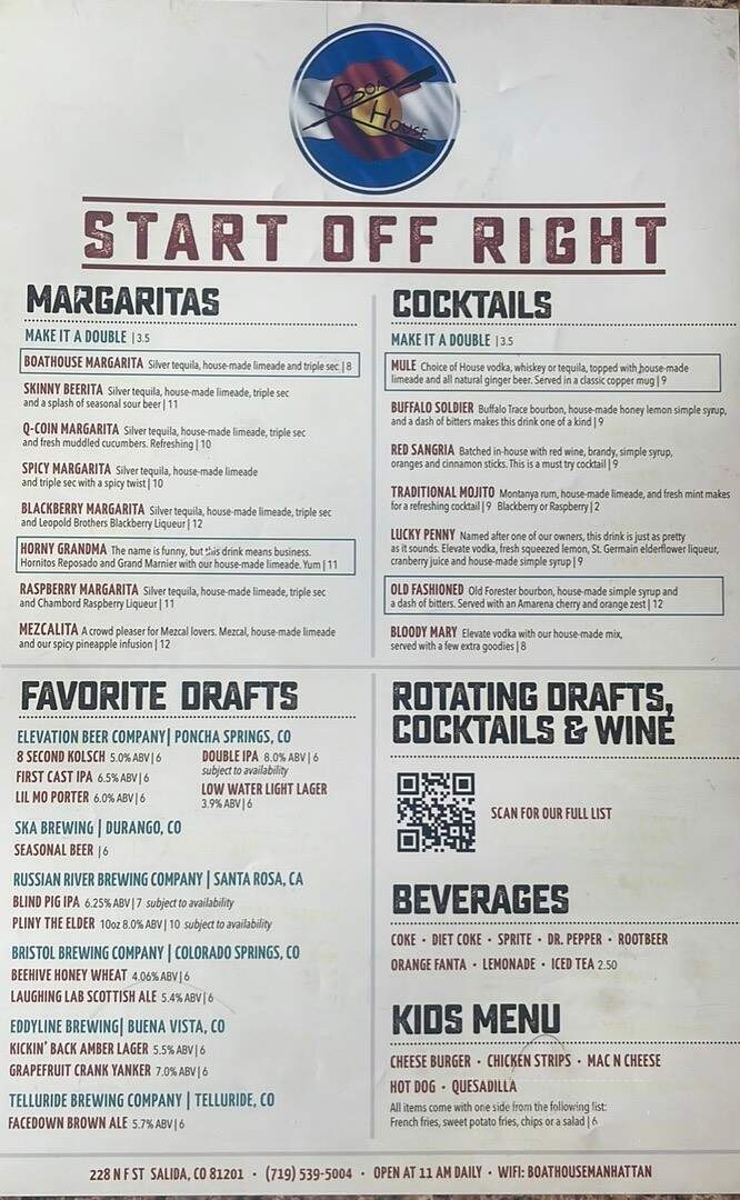 Boathouse Cantina - Salida, CO menu_pic