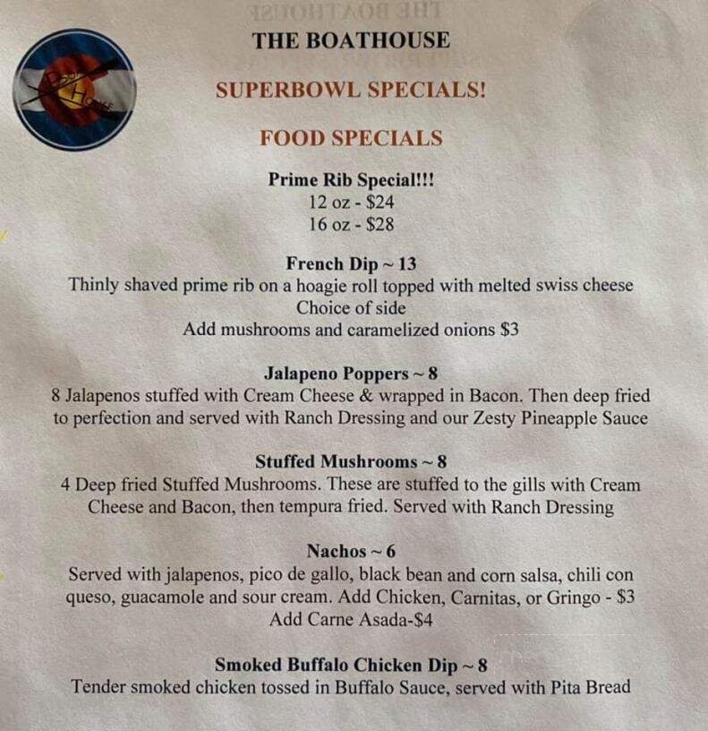 Boathouse Cantina - Salida, CO menu_pic