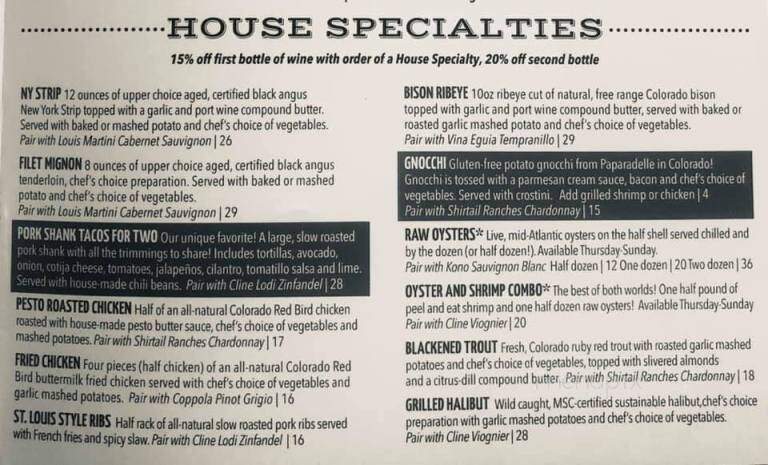 Boathouse Cantina - Salida, CO menu_pic