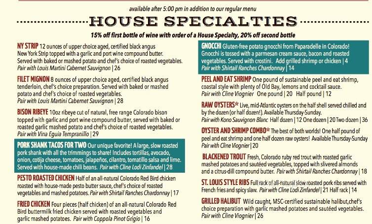 Boathouse Cantina - Salida, CO menu_pic