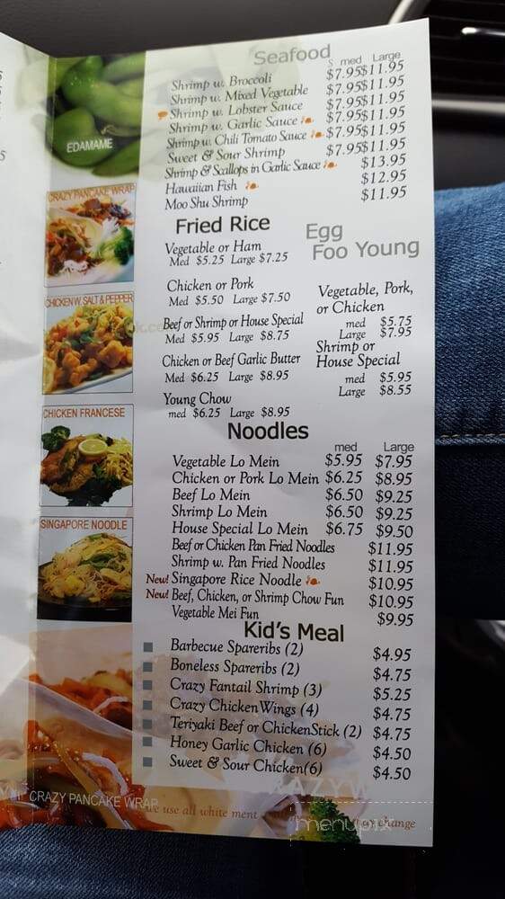 Crazy Wok - Coral Springs, FL menu_pic