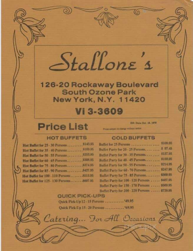 Stallone's Italian Kitchen - Boca Raton, FL menu_pic