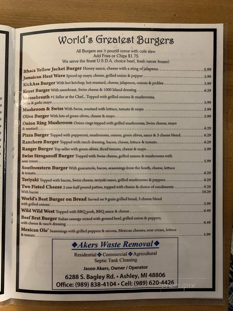 Country Chef Cafe - Ithaca, MI menu_pic