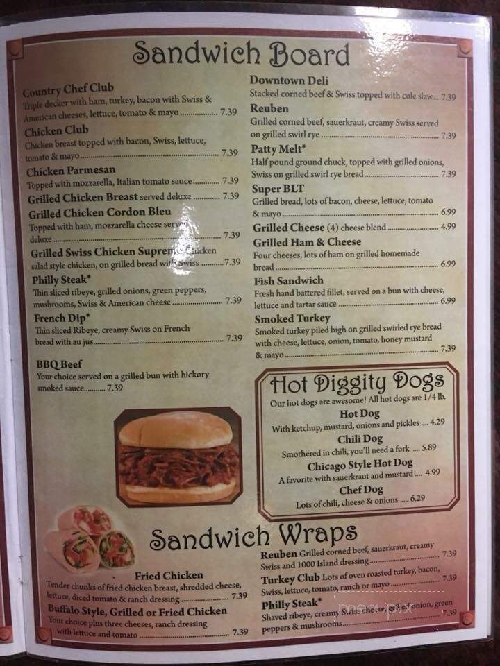 Country Chef Cafe - Ithaca, MI menu_pic