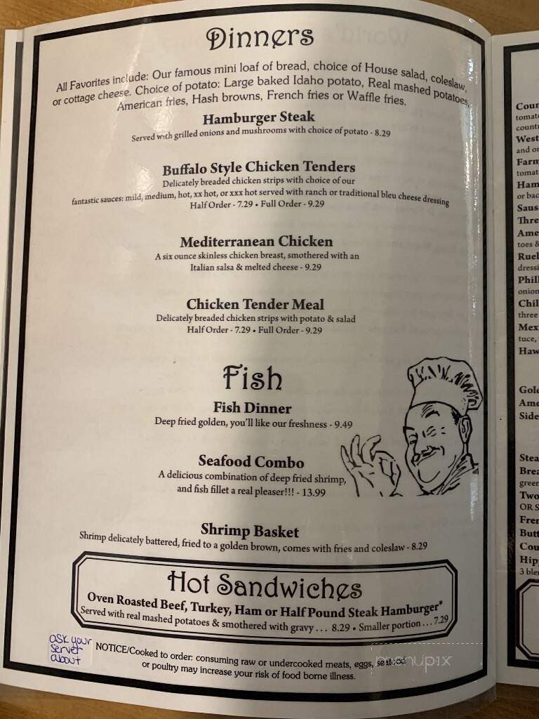 Country Chef Cafe - Ithaca, MI menu_pic